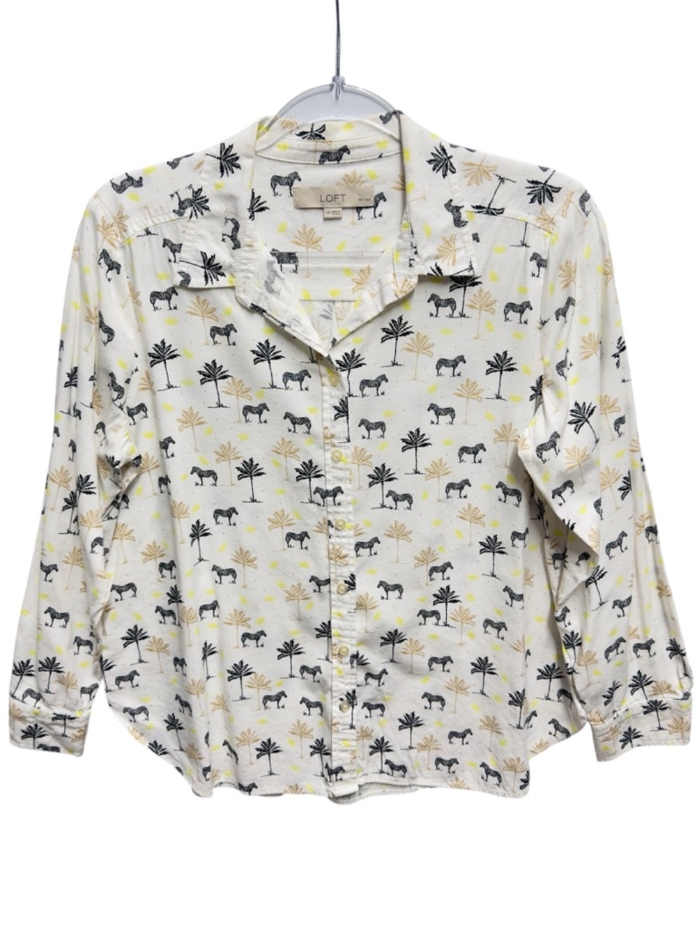 Cotton Knit Boyfriend Chambray Poplin Chino Zebra Palm Tree Shirt